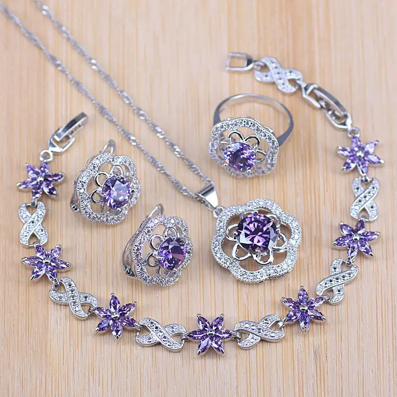 Комплект из колье серёг и браслета с фианитом|Ювелирные наборы для невесты| |