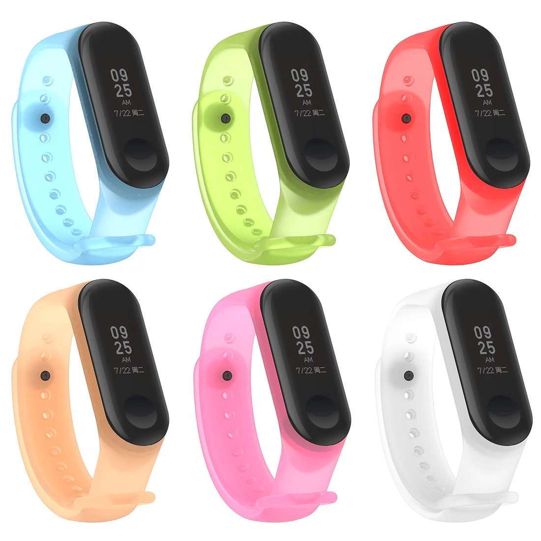 Модный Цветной силиконовый ремешок для Mi Band 3 браслет Xiaomi mi аксессуары умных