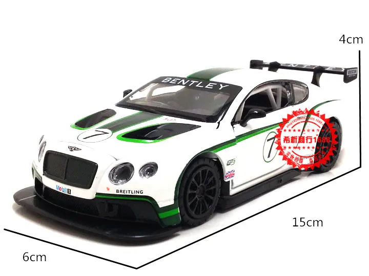 

2019 Hot 1:32 Bentley Continental GT3 Alloy Car Diecasts Vehicles Model Pull Back Sound Light Gift Collection Toys For Children