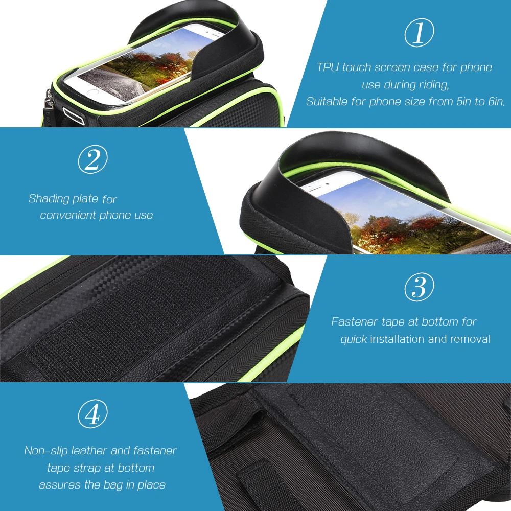 

Cycling Front Frame Bag For Bicycle Mobile Phone Holder Pouch Bike Top Tube Phone Bag With Phone Case For Bike