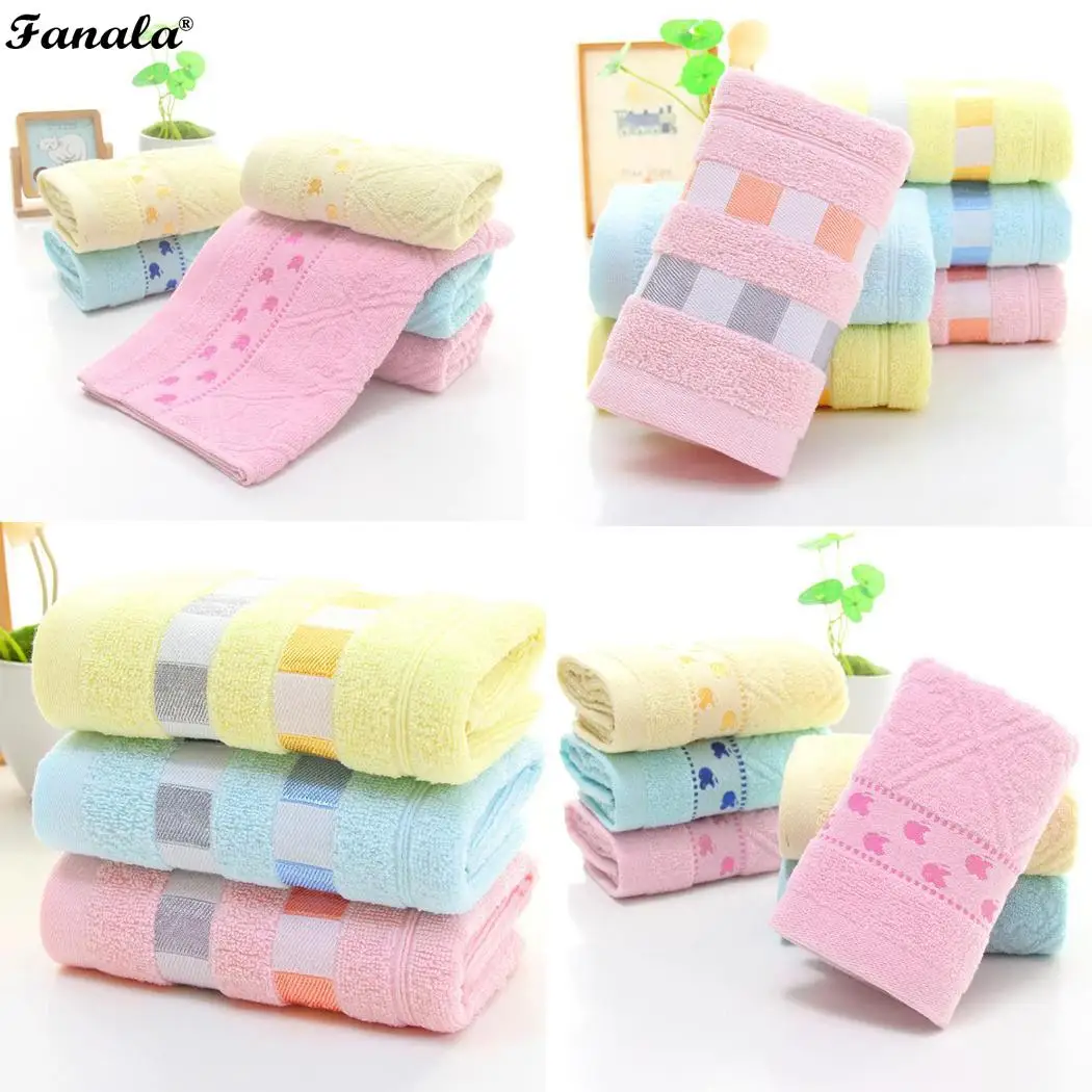 Soft Cotton Face Towel Thickened Strong Home Modern Absorbent Rectangle Stripe General Jacquard Random | Дом и сад