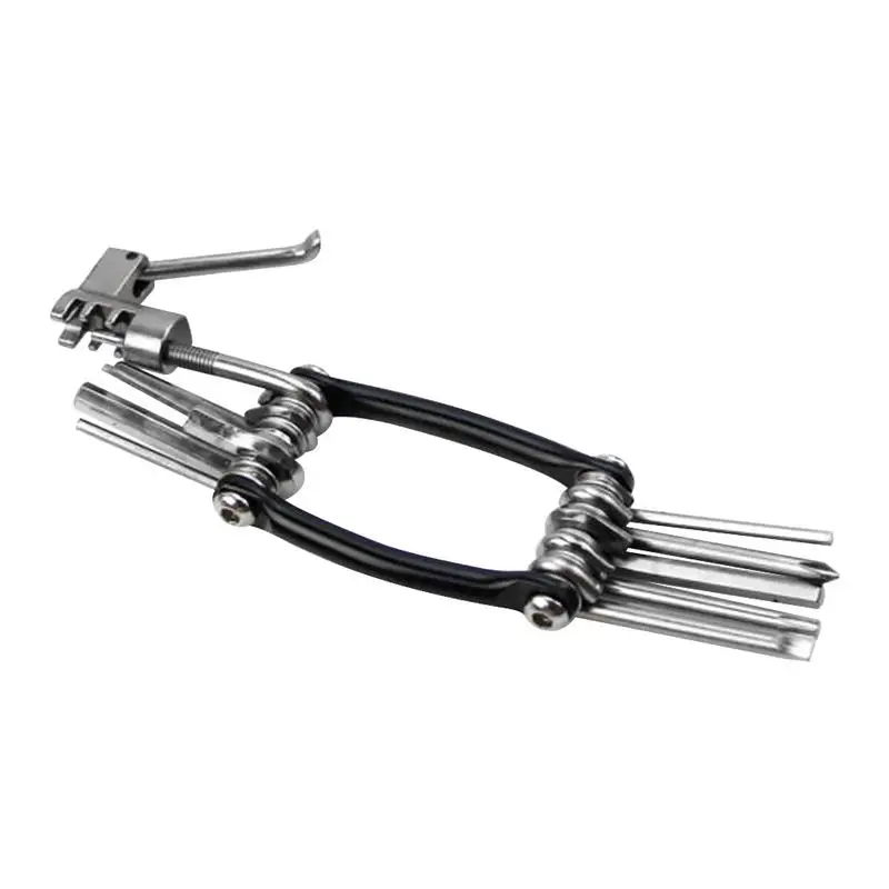 Bike Repair Set Bag Bicycle 11 in 1 Multifunctional Tool Kit T25 Chain Cutter Hex Key Mini for Road Mountain Bikes | Спорт и