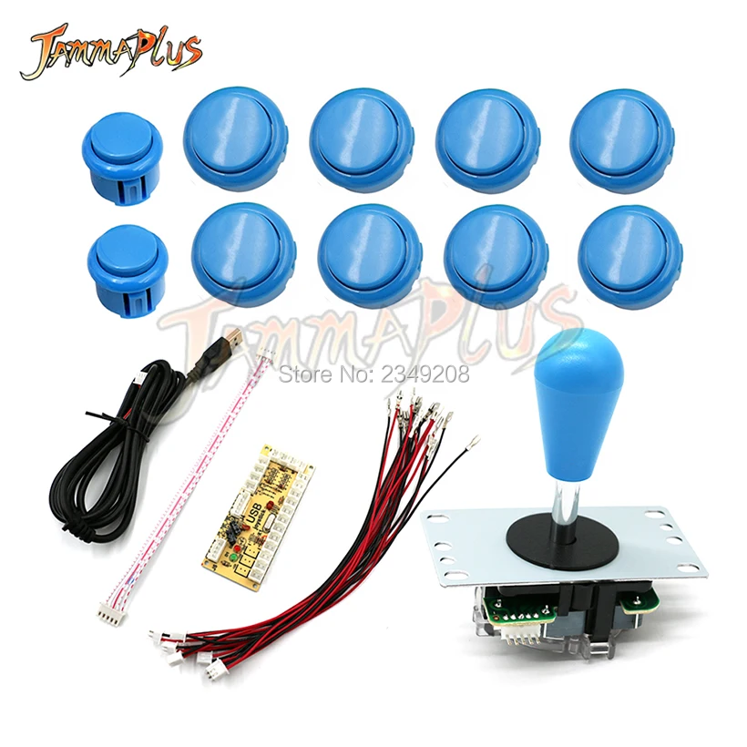 DIY аркадный джойстик в комплекте 5Pin кабель джойстика 24 мм/30 мм кнопки USB