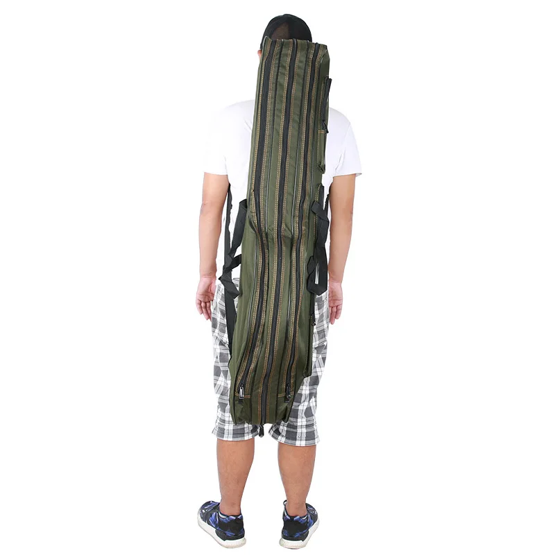 Folding Fishing Bags 120cm 150 cm Canvas 3-Layer Portable Rod Reel Pole Storage Bag Pesca Tackle | Спорт и развлечения