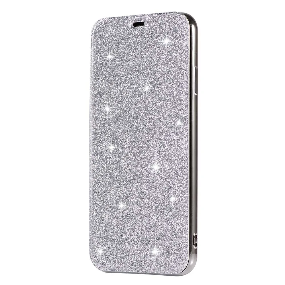 Kisscase Украшение Блеск кожа флип чехол для samsung Galaxy S9 S8 плюс S7 Край Ясно Soft задняя