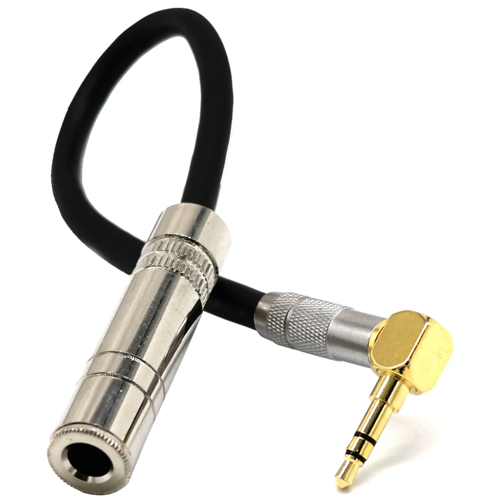 6 35 Женский Моно до 3 5 штекер Jack стерео Hifi микрофон аудио удлинитель короткий 90