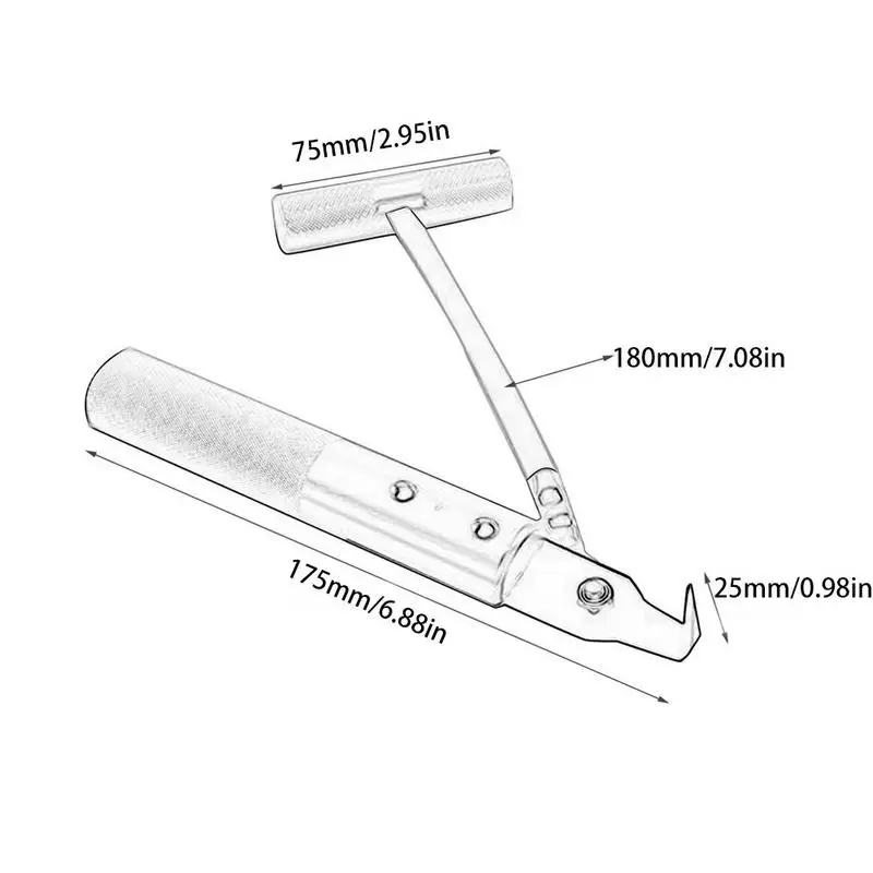 

Car Windshield Remover Automotive Window Glass Seal Rubber Removing Tool Metal Glass Knife Repair Hand Tool