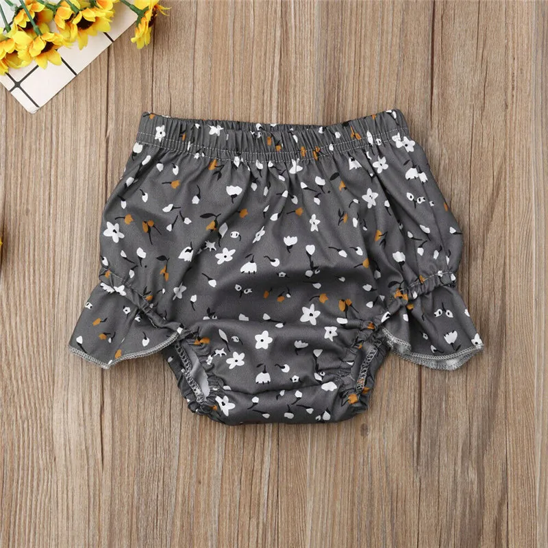 Модные цветочные шорты для маленьких девочек эластичная талия кружевные