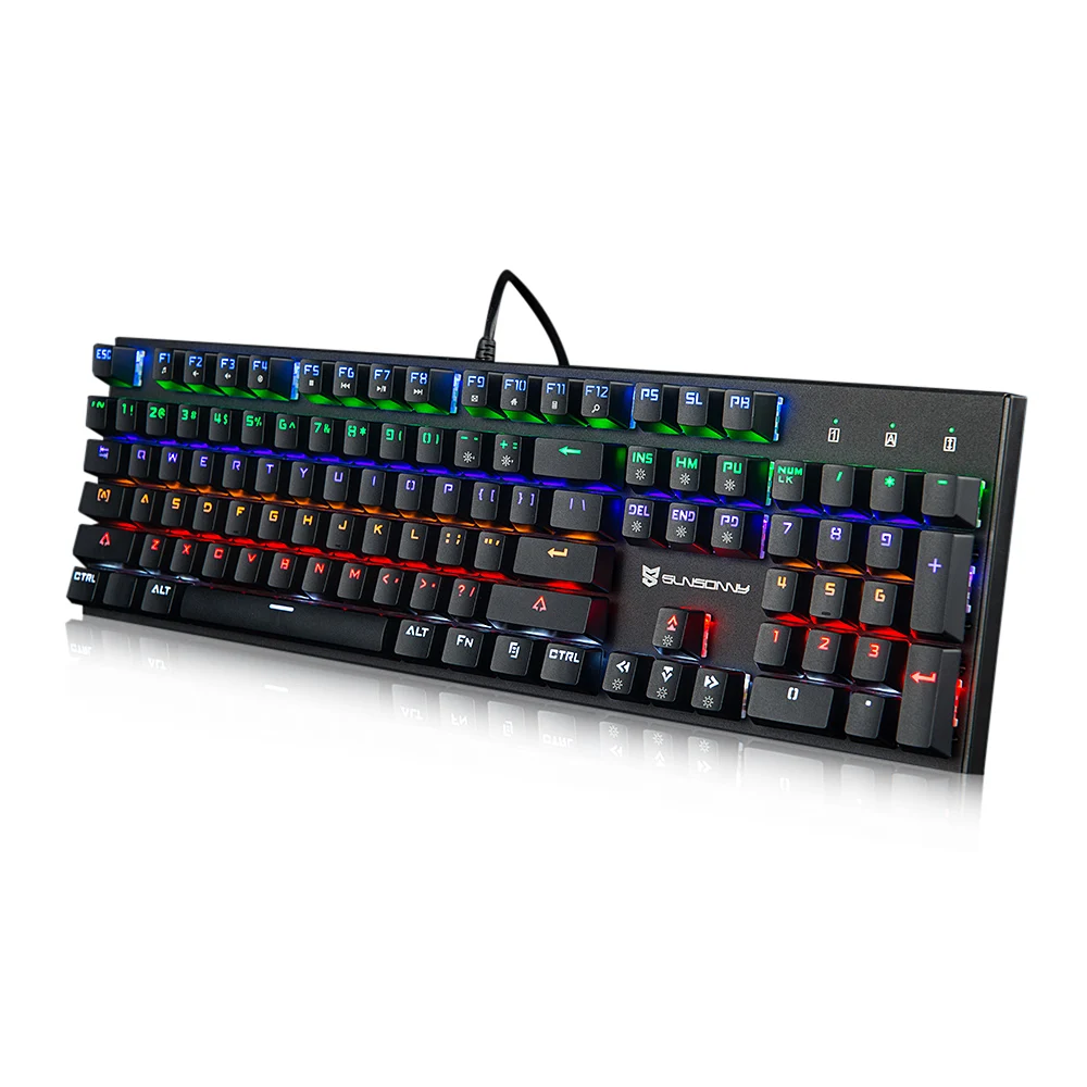 SUNSONNY S J5 проводной Механическая игровая клавиатура синий переключатель