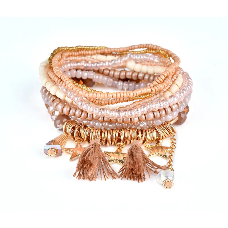 Christmas Fashion Handmade Tassel Cut Gilded Pendant Bracelet Rose Gold Ms. girlfriends Gift | Украшения и аксессуары