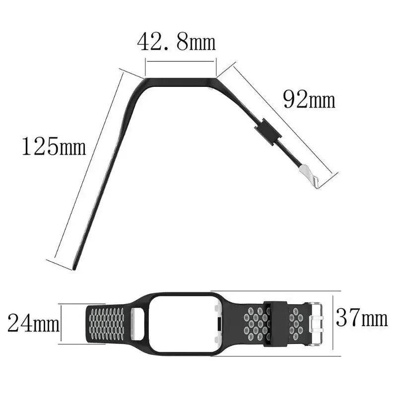 Силиконовый сменный ремешок ALLOYSEED для часов TomTom 2 3 Series Runner Spark GPS спортивный
