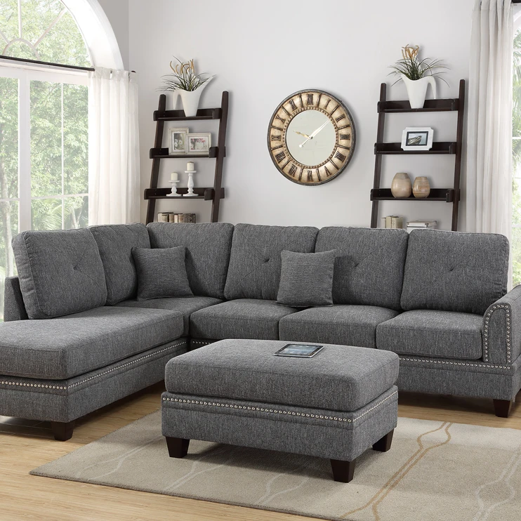 Набор из 2 частей полифибры с головкой для ногтей серого цвета | Мебель