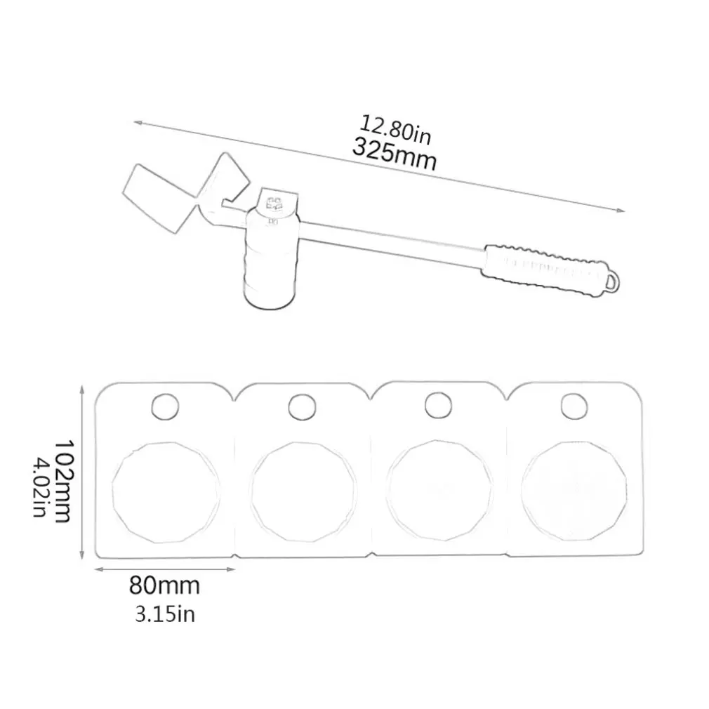 Ручной инструмент для подъемника мебели 4 передвижных ролика + 1 колесо
