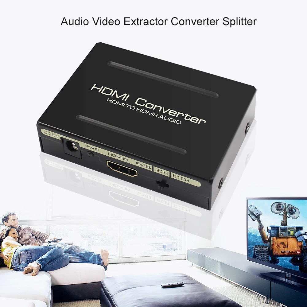 Новинка 1080P HDMI преобразователь аудио сплиттер в SPDIF RCA L/R видео экстрактор