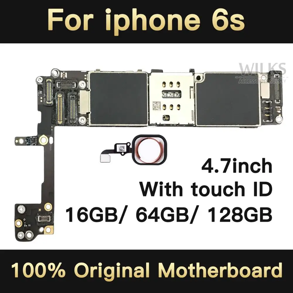 Материнская плата для iPhone 6S 4 7 дюйма Заводская разблокированная материнская с Touch