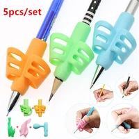 5 piecesset silicone baby learning writing tool writing pen writing correction device children stationery gift