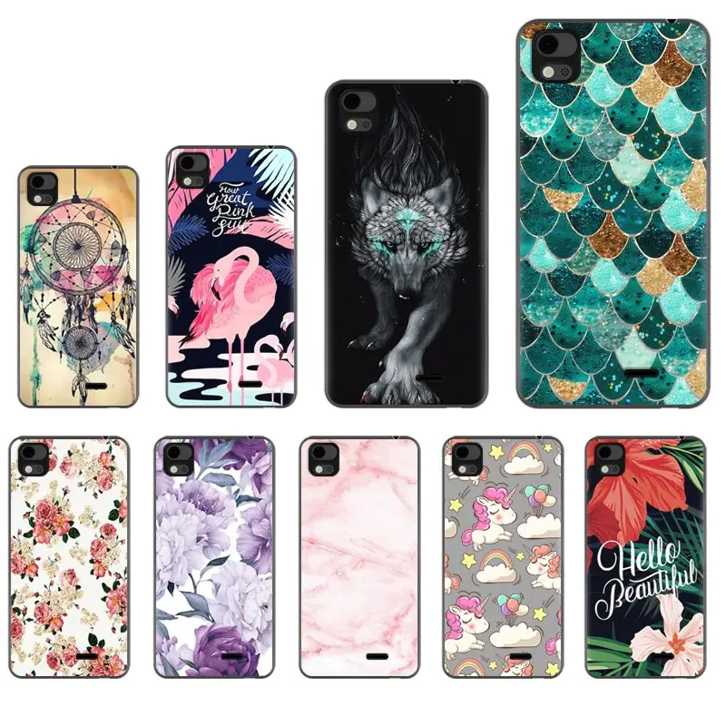 Мягкий чехол для телефона Hisense T5 крутой дизайн цветной окрашенный ТПУ