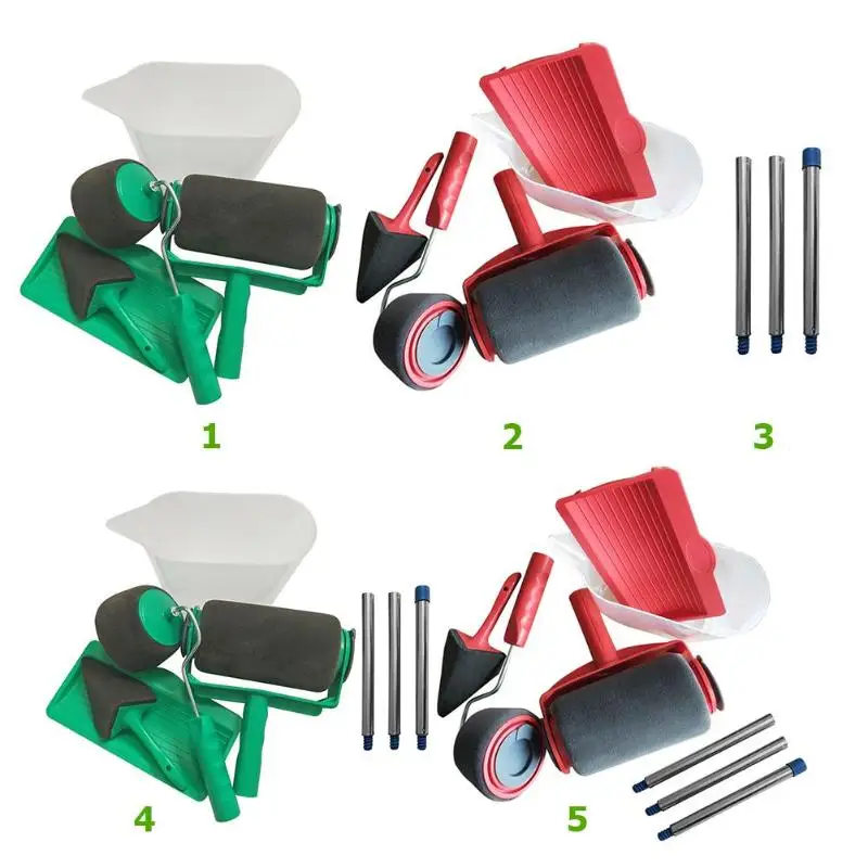 5 шт./компл. Multiuse DIY угол стены домашний декор краски ролик для стен набор