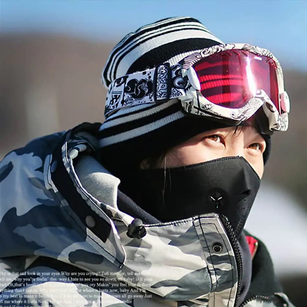 Велосипедная зимняя Флисовая теплая крышка для лица защита от пыли