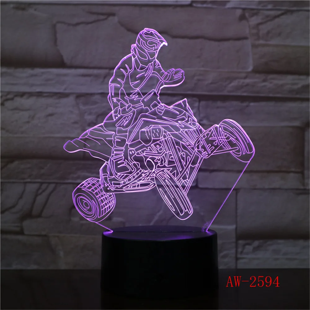 ATV Форма 3D лампа Дюна пляж Багги LED Luminaria Cruiser ночник подарки для друга