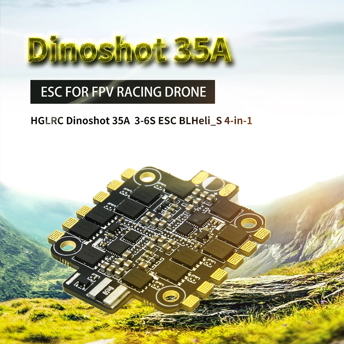 HGLRC DinoShot 35A 3 6S 4 в 1 ESC blheli _ S контроллер скорости для FPV гоночного дрона
