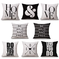 hglegyw black white simple style bed waist pillow case cushion casesoft room gifts single sides printing