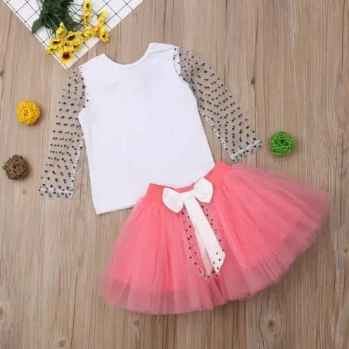 Новинка 2018 детская одежда для девочек прозрачные кружевные топы в горошек с