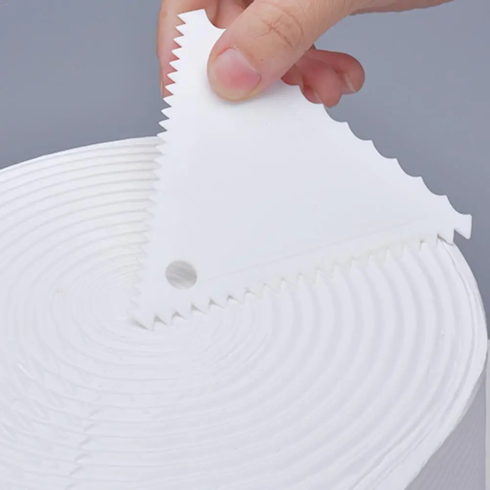 Треугольная Пластик скребок мягкий крем пирог кухонные принадлежности