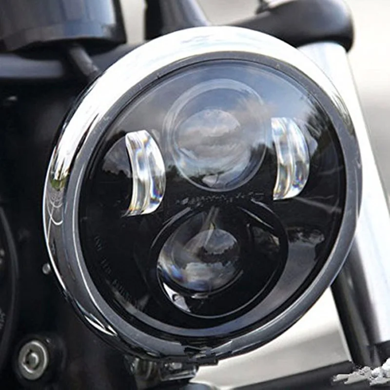 5 75 светодиодный мовая светодиодная круглая мотоциклетная фара для Wide Glide XL1200X FXDX