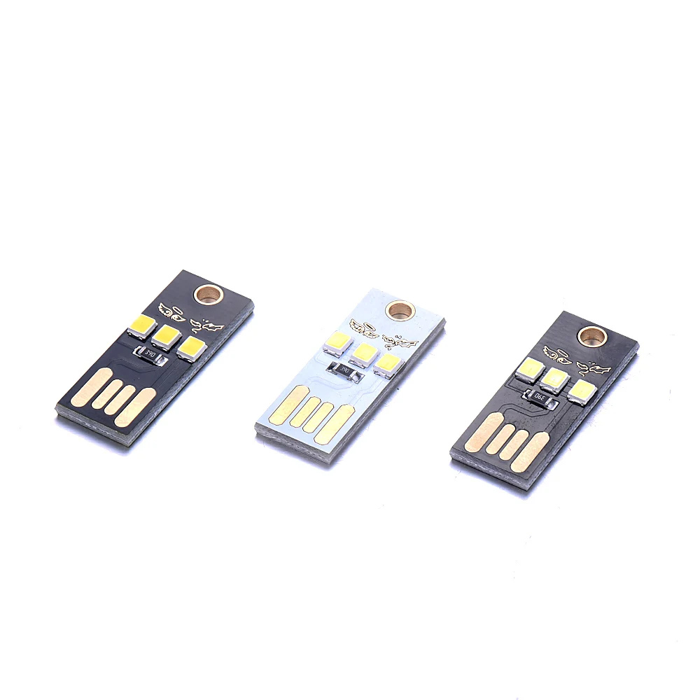 Новый 2 шт. DC 5V 0 W белый/черный корпус белый светодиод/черный и теплый желтый