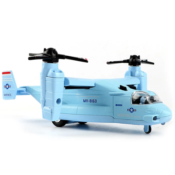 Высокая имитация 1: 64 сплав модель самолета Металл V22 Osprey транспортный самолет