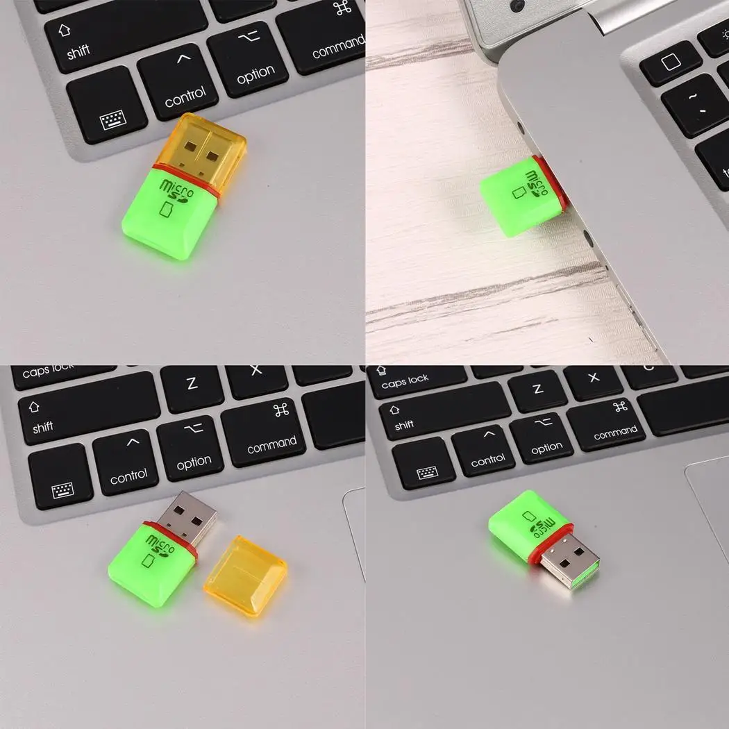 Портативный мини USB 2 0 High Speed Micro SD TF светло зеленый синий считыватель карт