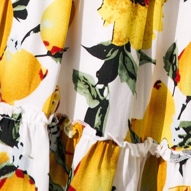 Женское пляжное мини платье в стиле бохо летнее бандо с цветочным принтом без