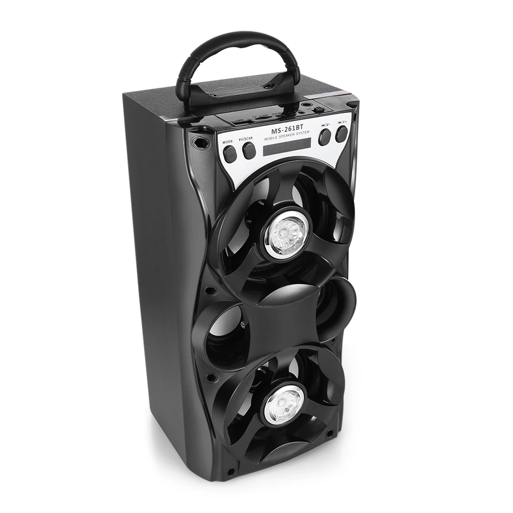 MS 261BT портативная беспроводная стереоколонка Bluetooth Колонка HiFi музыкальный плеер