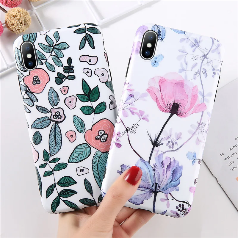 Lovebay Phone Case For iPhone 6 6s 7 8 Plus X XR XS Max Fashion Beautiful Daisy Flower Floral Soft TPU Fundas |
