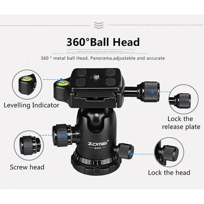 Гибкий складной штатив для камеры с креплением телефона 6-10 кг Черный GoPro гибкий