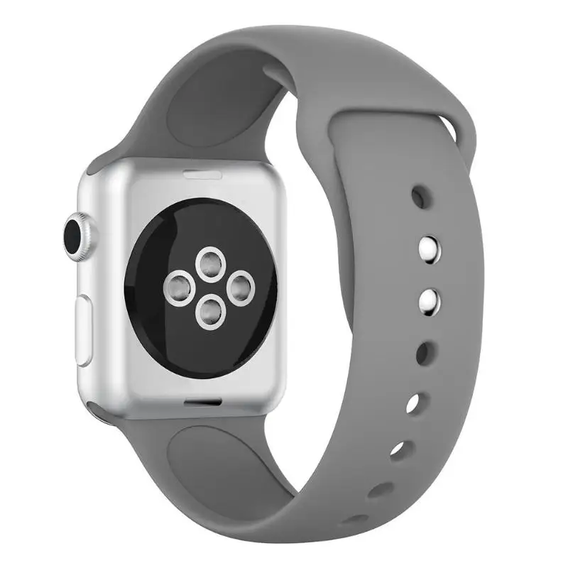 Ремешок силиконовый для Apple Watch 42 мм браслет с двойной пряжкой iWatch Sports Edition |