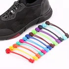 Тянущиеся шнурки без шнурков, 1 пара, 100 см, 24 цвета, унисекс, круглые, без шнурков, для кроссовок, спортивная обувь, аксессуары