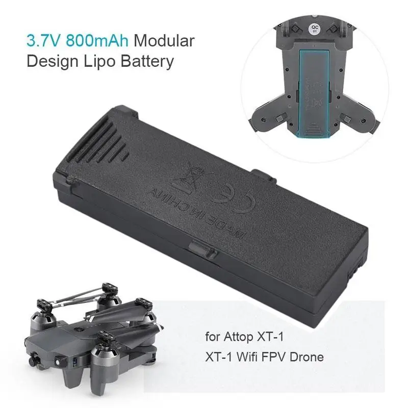 LeadingStar 3 7 V 800mAh батарея для губ Attop XT 1 RC Дрон FPV складной Квадрокоптер Дрон|Детали и