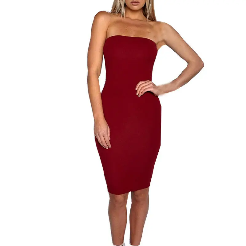 Сексуальное облегающее платье женское летнее вечернее без рукавов Платье До