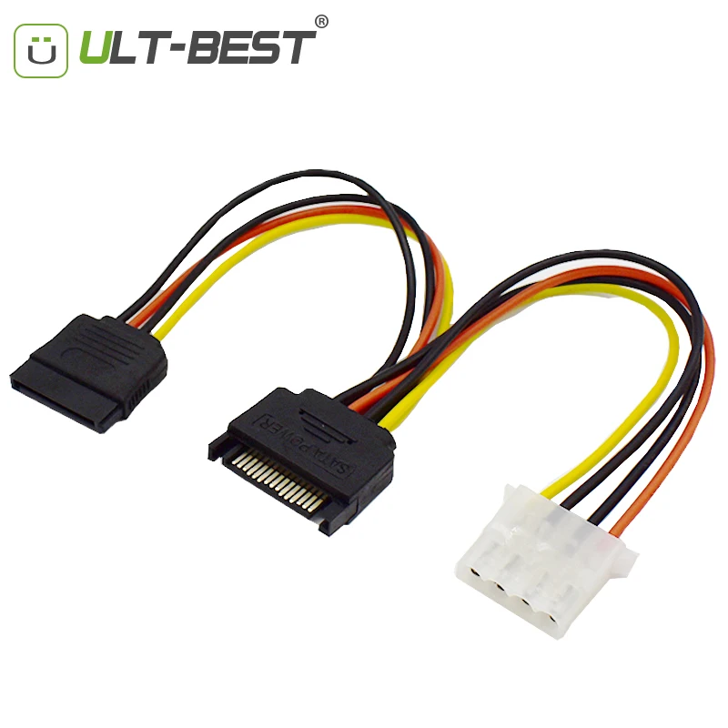 Кабель питания для SATA 15Pin Male Molex 4 Pin Female + кабель IDE последовательного ATA жесткого