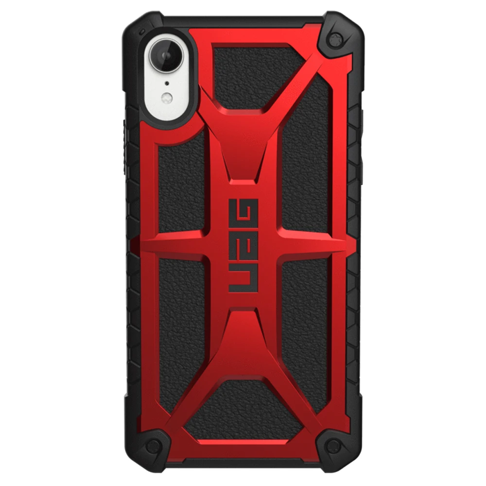 Чехол UAG Monarch для iPhone XR противоударный металлический экзоскелет вставки из кожи