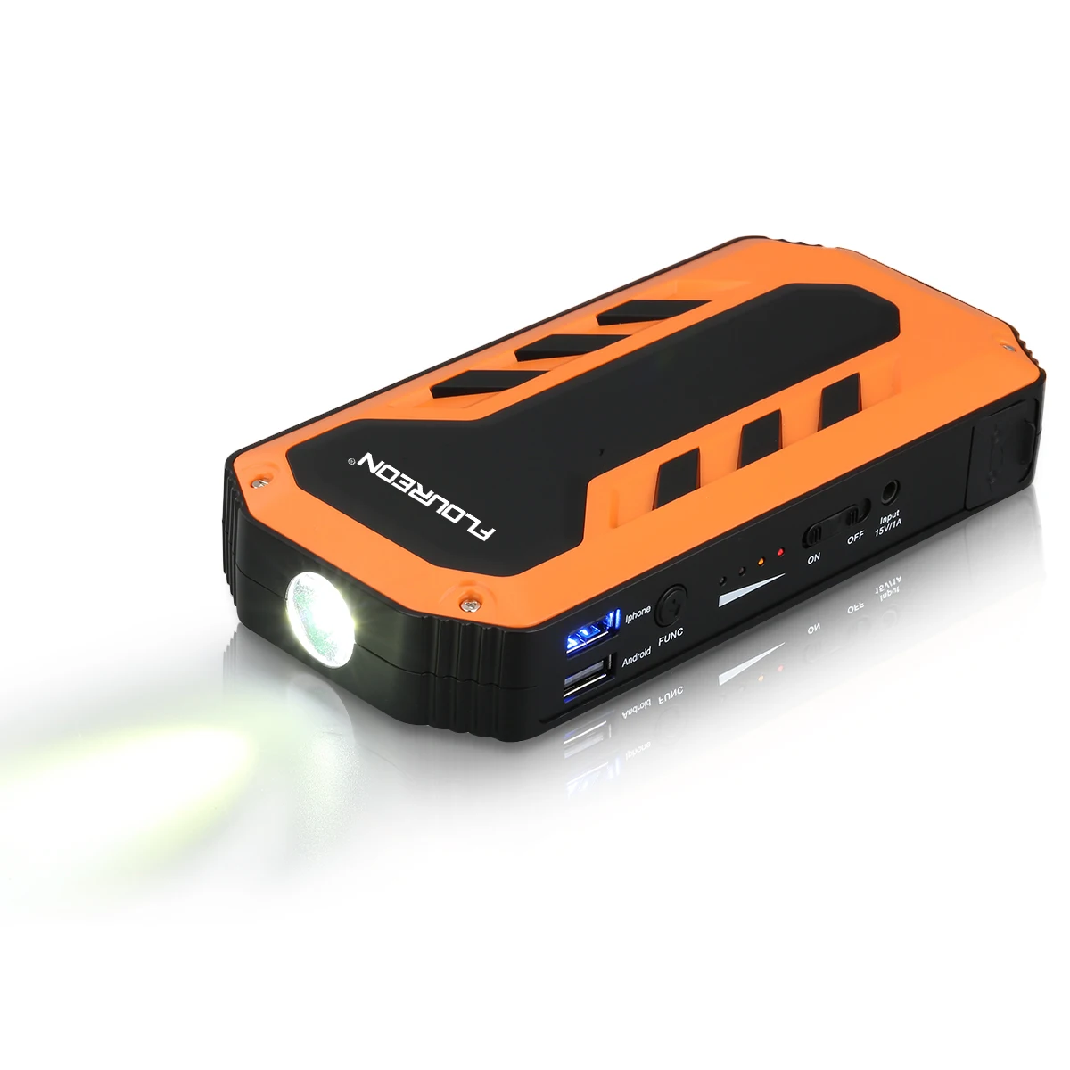 Floureon C100 12000 mAh С светодиодный свет 600A пиковый ток скачок стартер ЕС Plug