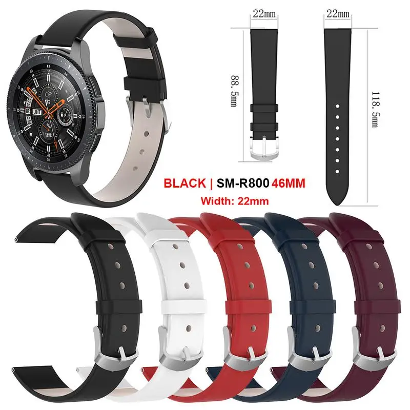 Высококачественный кожаный ремешок для смарт-часов 20 мм 22 Samsung Galaxy Watch S4 SM-R810 42 SM-R800