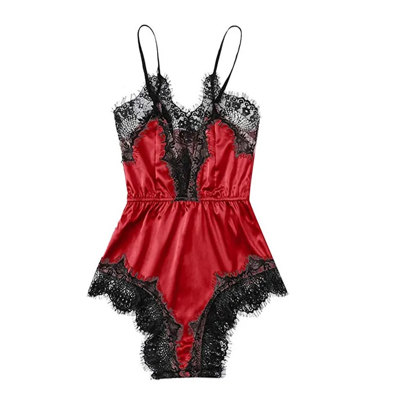 Сексуальное женское белье Для Женщин Шелковое кружевное платье одноцветное Цвет