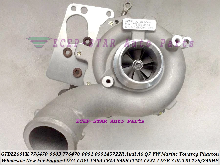 GTB2260VK 776470 5003S 5001S турбо для Audi A6 Q7 VW судовой Touareg Phaeton 07 SASB CDYA CDYC CASA CEZA 3.0L TDI|turbo turbo