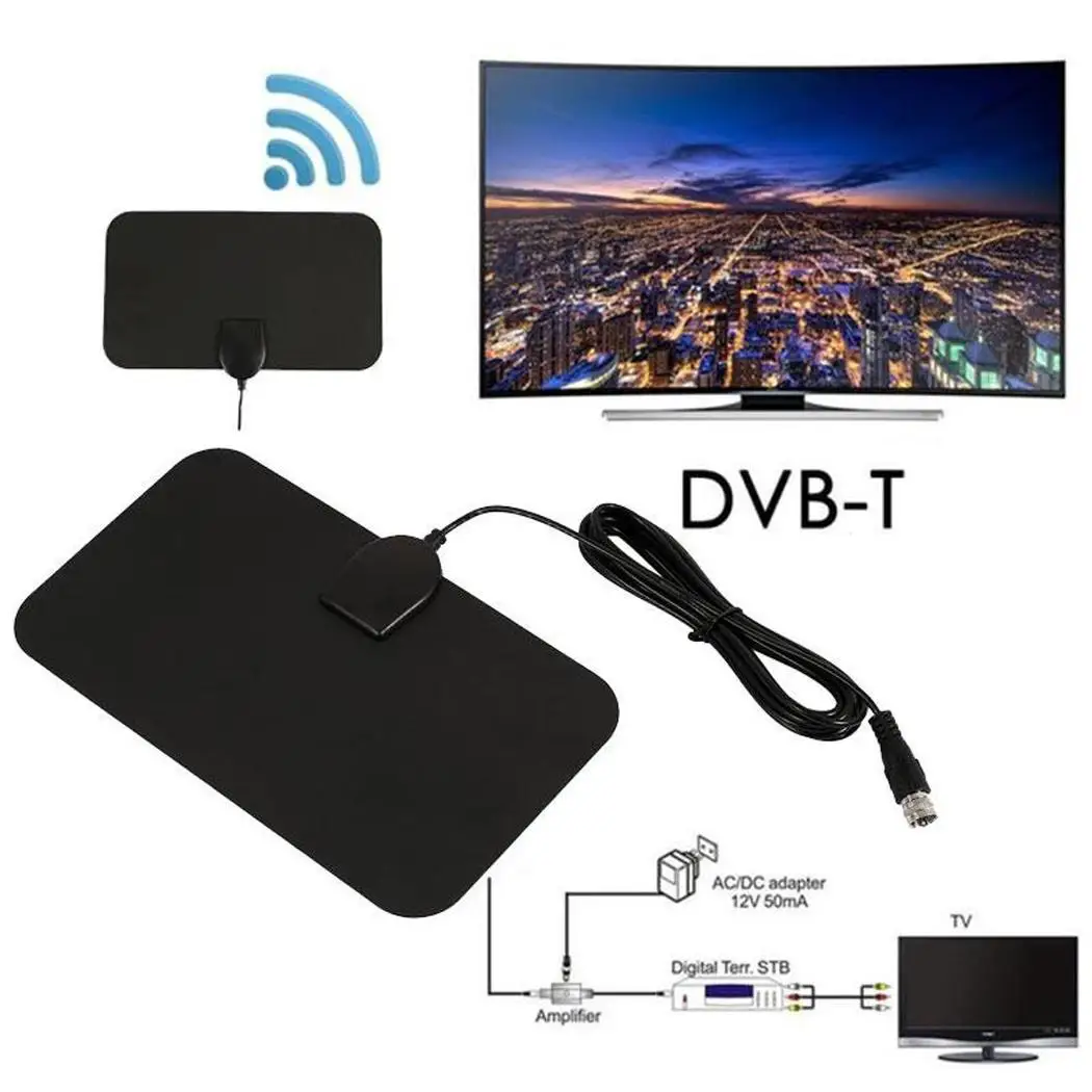 Indoor Digital TV Antenna 80 Miles Stylish design with distinctive look. USB 5V Range 75 Signal 60-80 Amplifier | Электроника