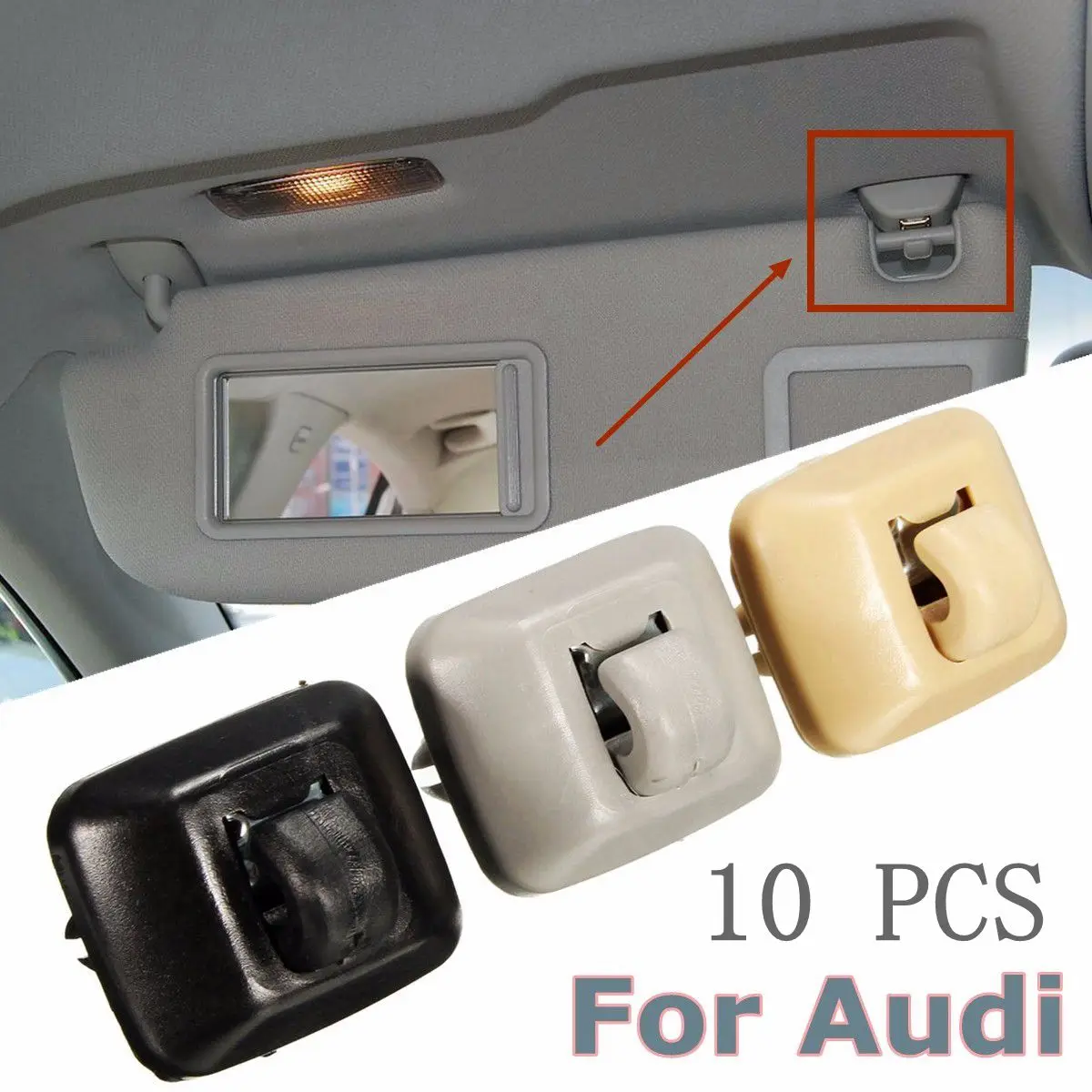 Солнцезащитный козырек для Audi A1 A3 A4 A5 Q3 Q5 2013 2014 2015 8E0857562A 8E0857562 серый черный