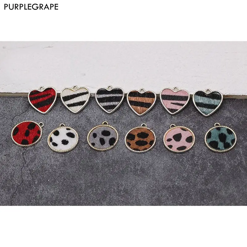 

Подвеска из сплава для творчества осенне-зимние серьги материал головной убор аксессуары леопардовый принт зебра искусственный мех Ткань 4 шт