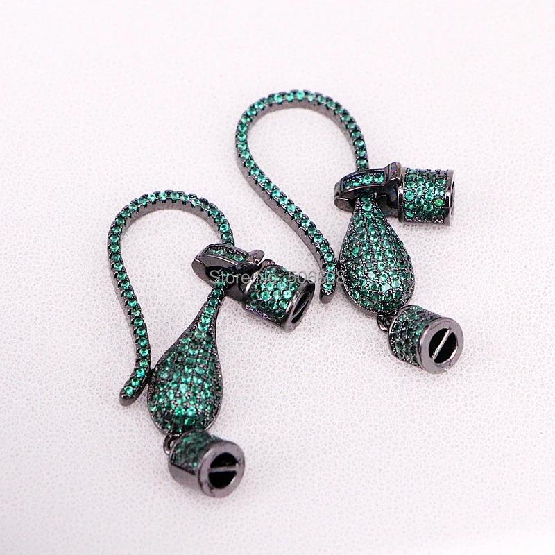 5PCS ZYZ321-8016 Micro Pave CZ Lobster Clasp Enhancer Snap Jewerly Closures | Украшения и аксессуары